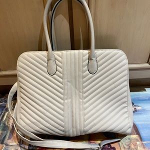 A New Day Target Crossbody Satchel Laptop Work Office bag Black Quilted Chevron